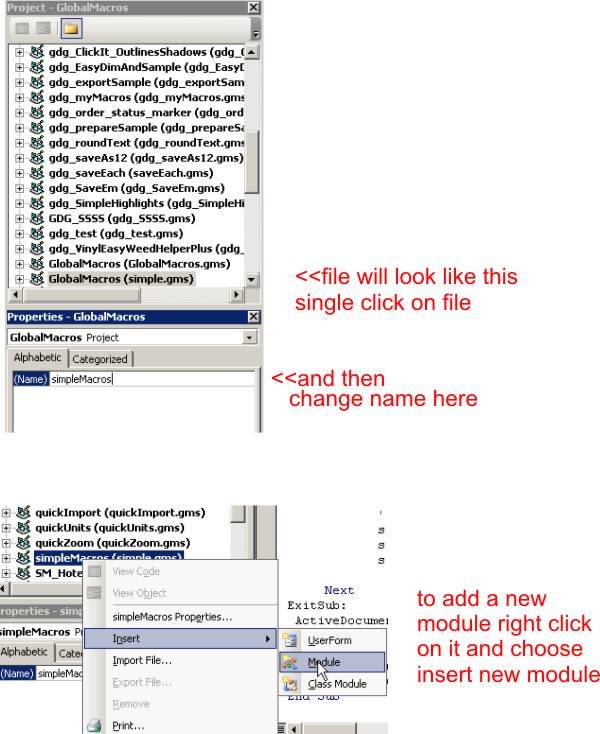 how to use code for macro